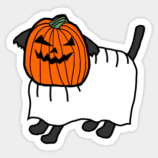 FRONT and BACK Halloween Horror Spooky Dog Sticker